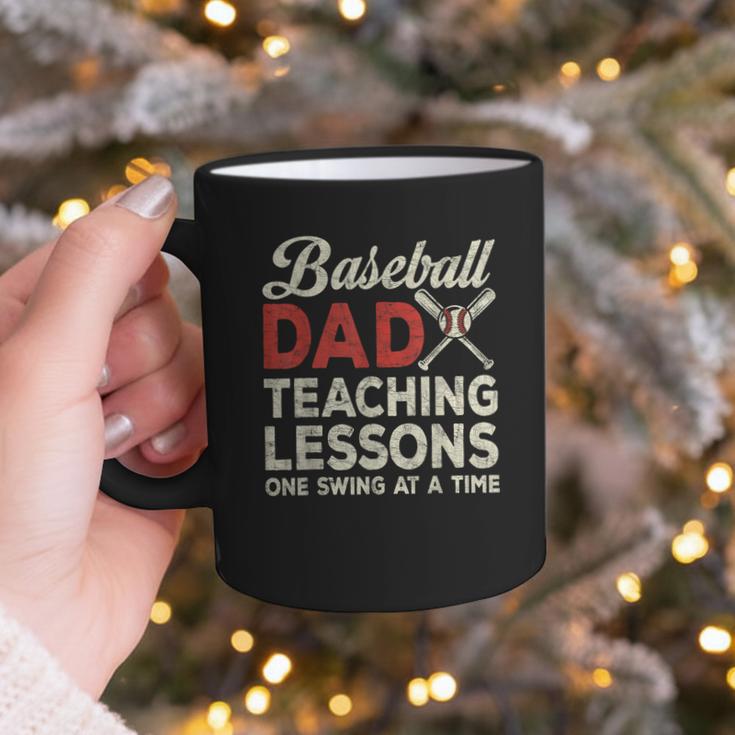 Dad Baseball Dad Teaching Lessons One Swing At A Time Graphic Print Coffee Mug