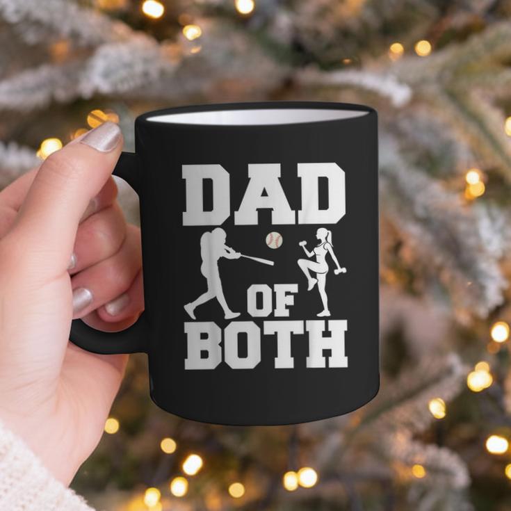 Dad Of Both Gymnastics Baseball Dad Graphic Print Coffee Mug Dad Of Both Gymnastics Baseball Dad Graphic Print Coffee Mug