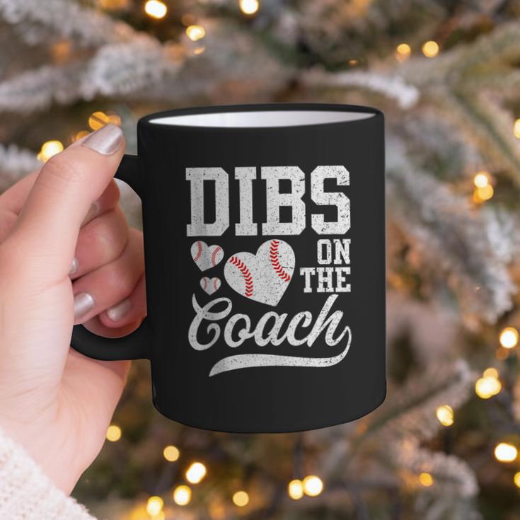 Dibs On The Coach Coach's Wife Quote Baseball Mom Graphic Print Coffee Mug