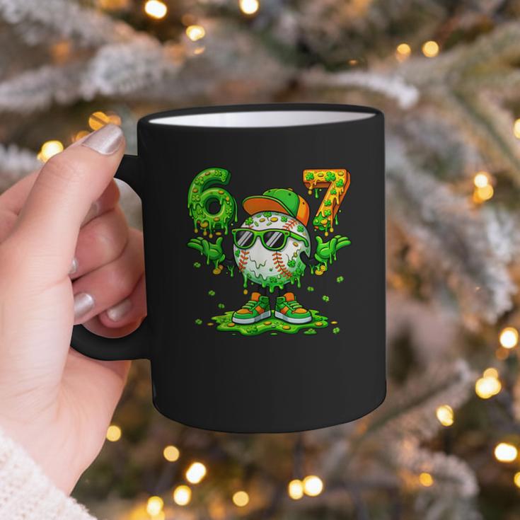 Drip Baseball Irish Shamrock St Patricks Men Boy Kid Graphic Print Coffee Mug