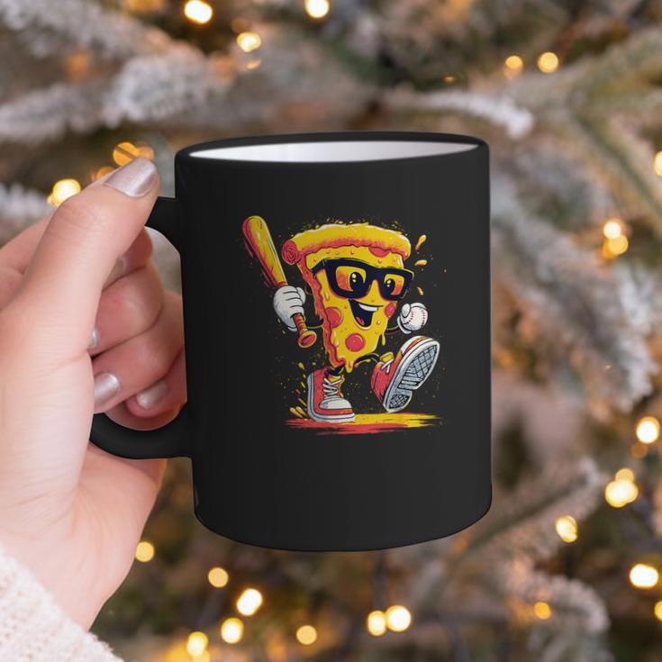Drippy Pizza Baseball Slice Cartoon Sports Food Graphic Print Coffee Mug Drippy Pizza Baseball Slice Cartoon Sports Food Graphic Print Coffee Mug