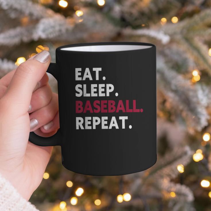 Eat Sleep Baseball Repeat Baseball Player Graphic Print Coffee Mug