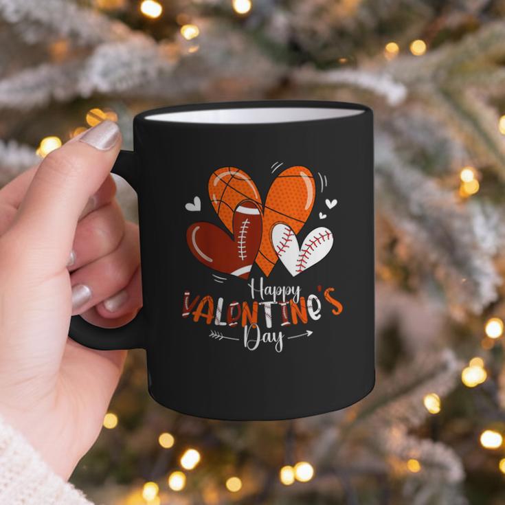 Happy Valentines Day Basketball Baseball Football Boys Graphic Print Coffee Mug Happy Valentines Day Basketball Baseball Football Boys Graphic Print Coffee Mug