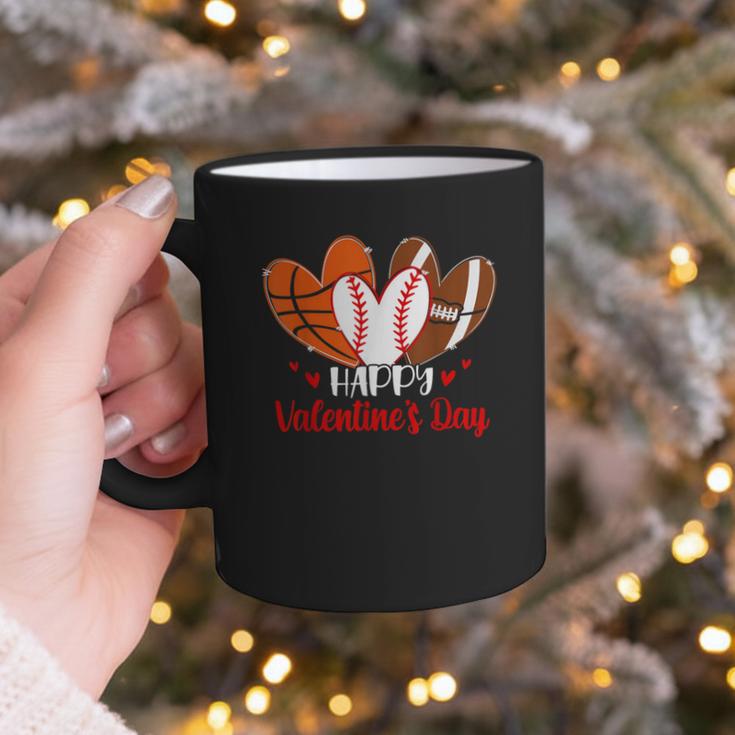 Happy Valentines Day Shirt Boys Basketball Baseball Football Graphic Print Coffee Mug