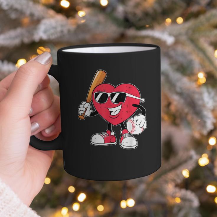 Heart Play Baseball Valentine's Day Teens Boys Girls Kids Graphic Print Coffee Mug