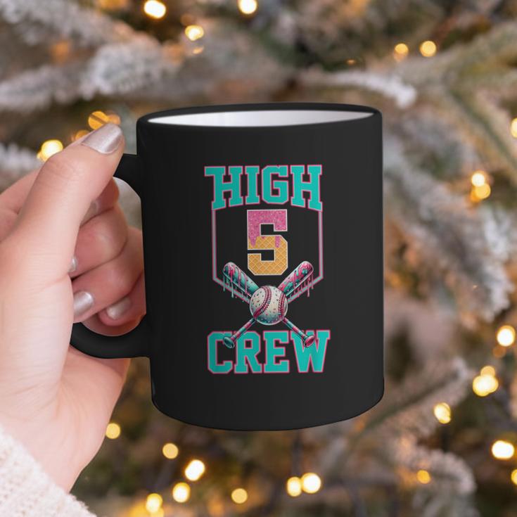 Hi 5 Birthday Party Decorations For Boy Baseball Drip 5th Graphic Print Coffee Mug Hi 5 Birthday Party Decorations For Boy Baseball Drip 5th Graphic Print Coffee Mug