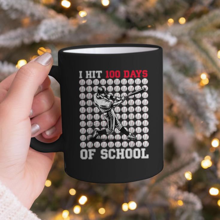 I Hit 100 Days Of School Baseball 100th Day Boys Kids Graphic Print Coffee Mug I Hit 100 Days Of School Baseball 100th Day Boys Kids Graphic Print Coffee Mug