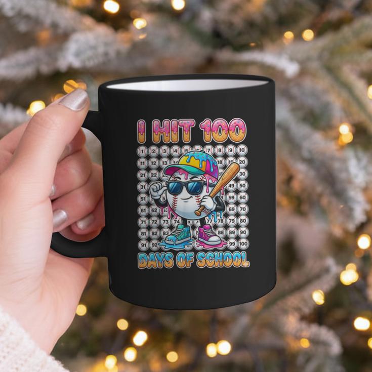 I Hit 100 Days Of School Baseball Ice Cram Drip 100th Boys Graphic Print Coffee Mug I Hit 100 Days Of School Baseball Ice Cram Drip 100th Boys Graphic Print Coffee Mug