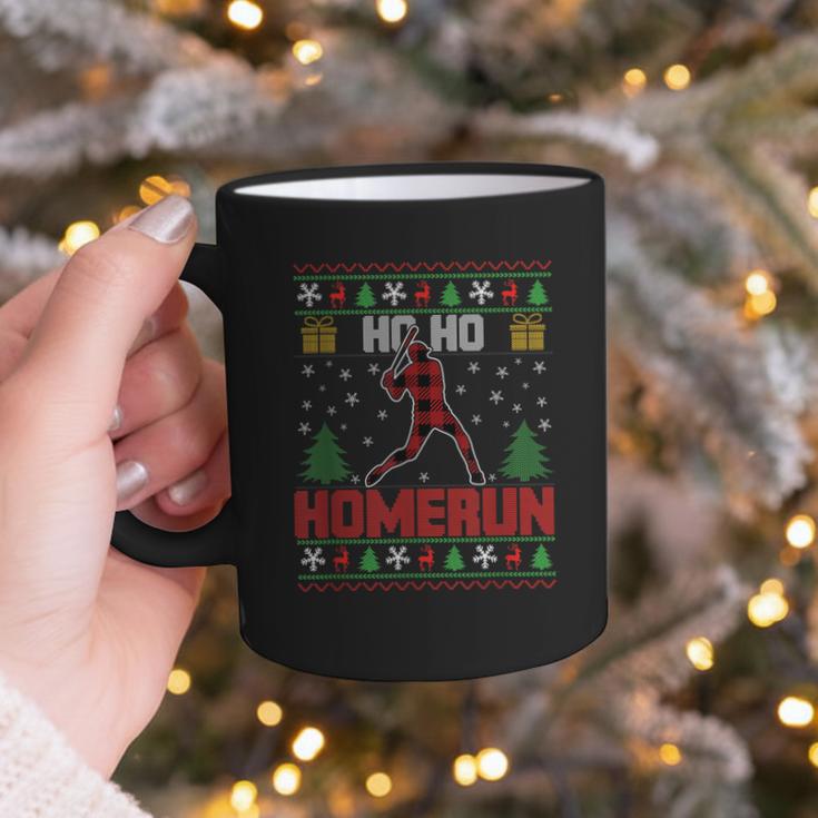 Ho Ho Homerun Xmas Sports Player Baseball Ugly Christmas Graphic Print Coffee Mug Ho Ho Homerun Xmas Sports Player Baseball Ugly Christmas Graphic Print Coffee Mug