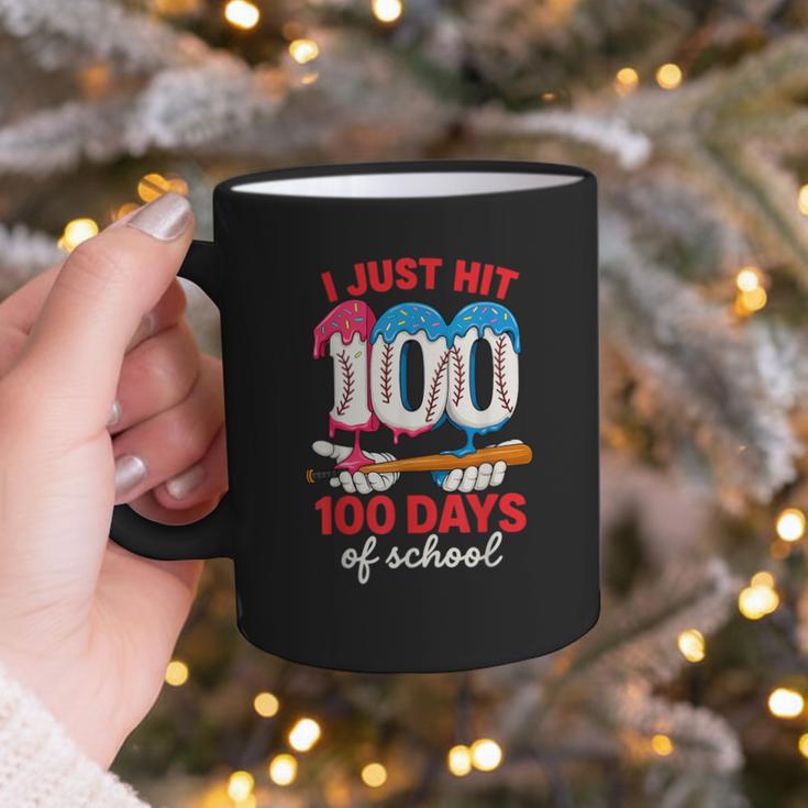HUGvyn I Just Hit 100 Days Of School Baseball Ice Cream Boys Graphic Print Coffee Mug HUGvyn I Just Hit 100 Days Of School Baseball Ice Cream Boys Graphic Print Coffee Mug