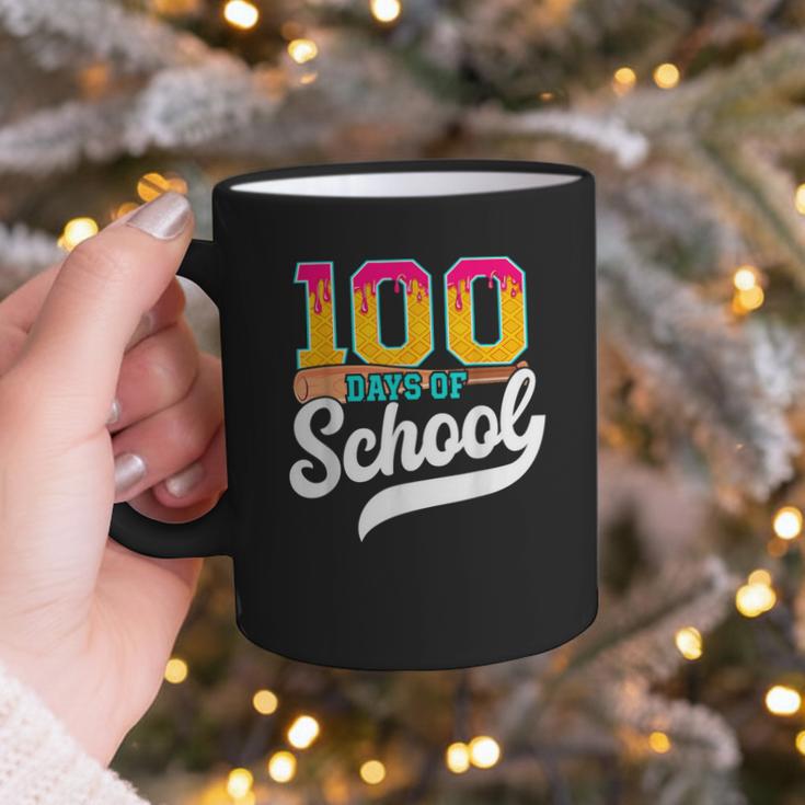 Ice Cream Drip 100 Days Of School Baseball Boys 100th Day Graphic Print Coffee Mug Ice Cream Drip 100 Days Of School Baseball Boys 100th Day Graphic Print Coffee Mug