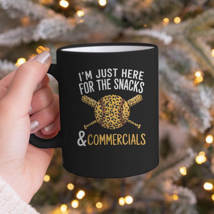 I'm Just Here For The Snacks And Commercials Baseball Graphic Print Coffee Mug