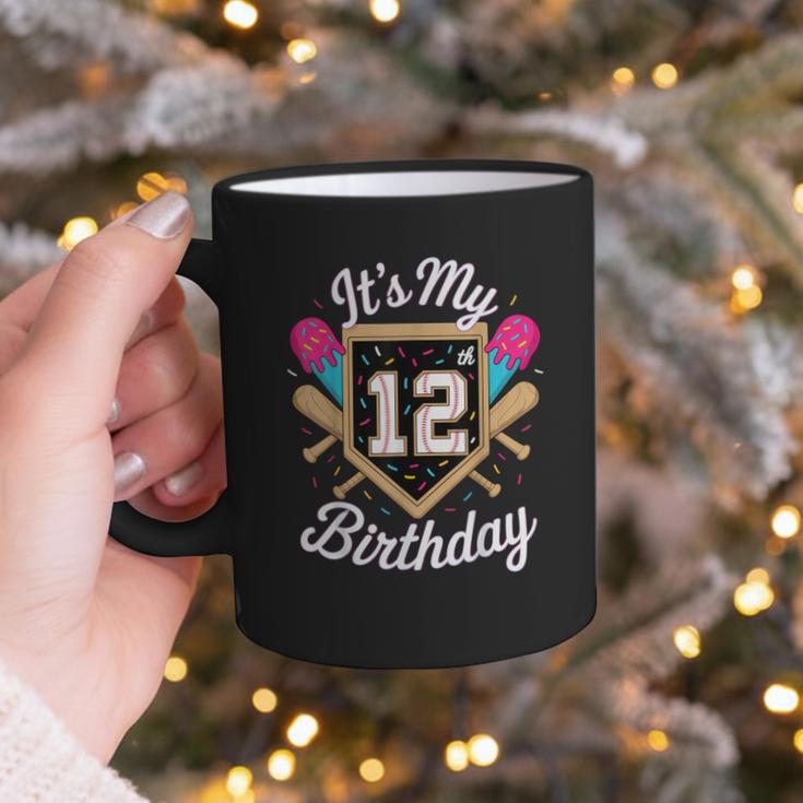 It's My 12th Birthday Baseball Fan Celebration Graphic Print Coffee Mug It's My 12th Birthday Baseball Fan Celebration Graphic Print Coffee Mug