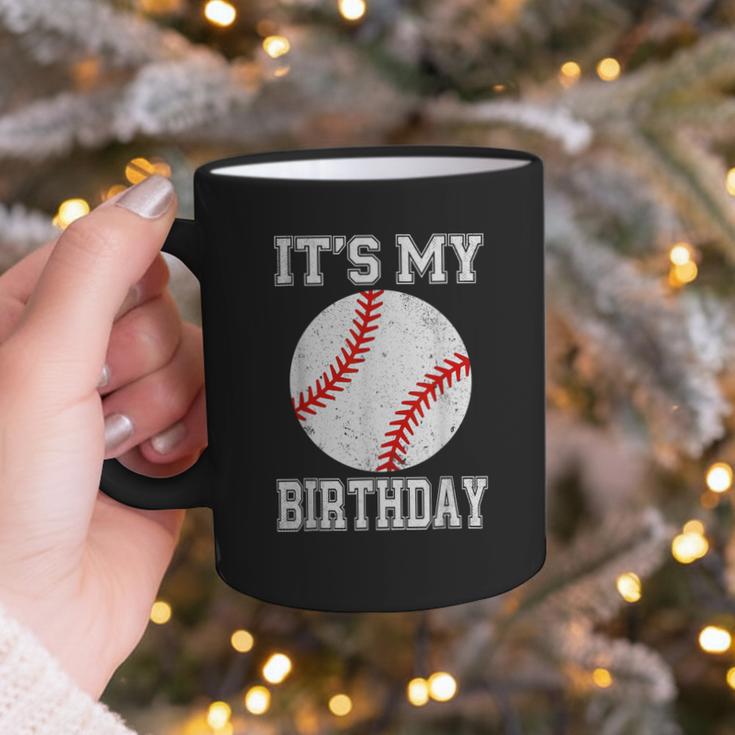 It’s My Birthday Baseball Vintage Style Graphic Print Coffee Mug