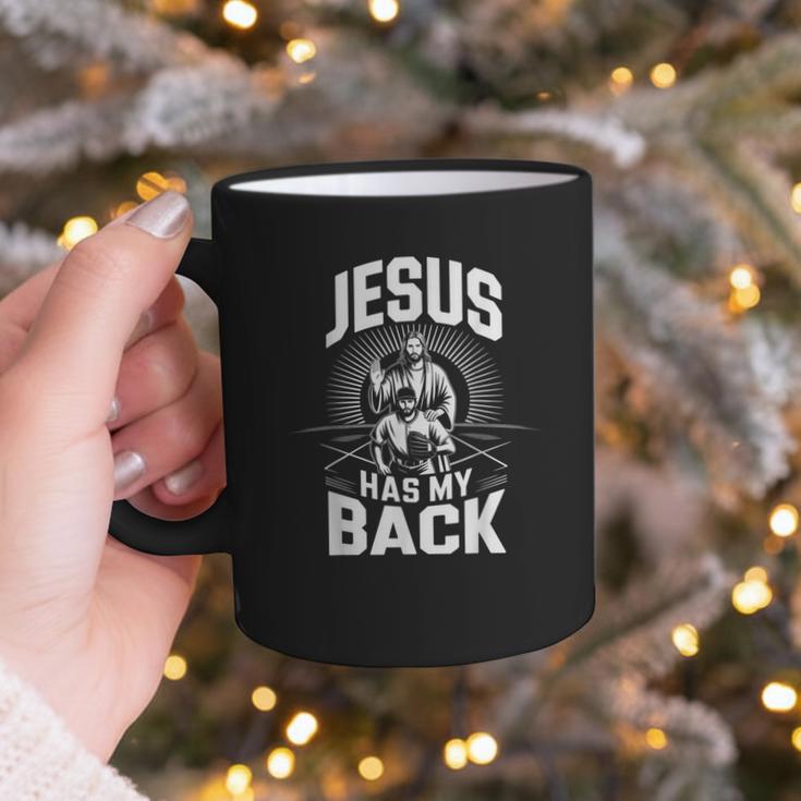 Jesus Has My Back Baseball Faith Motivation Tee Christian Graphic Print Coffee Mug Jesus Has My Back Baseball Faith Motivation Tee Christian Graphic Print Coffee Mug