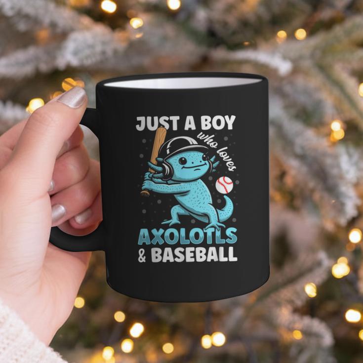 Just A Boy Who Loves Axolotls & Baseball Graphic Print Coffee Mug Just A Boy Who Loves Axolotls & Baseball Graphic Print Coffee Mug