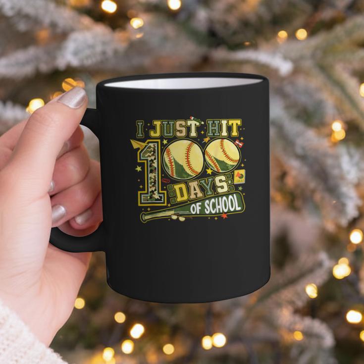 I Just Hit 100 Days Of School Baseball Teacher Boy Girl Kid Graphic Print Coffee Mug
