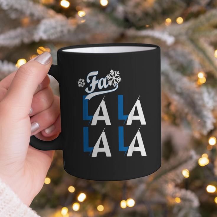 LA Baseball Fan Christmas FA La La Holiday Blue Theme Graphic Print Coffee Mug LA Baseball Fan Christmas FA La La Holiday Blue Theme Graphic Print Coffee Mug