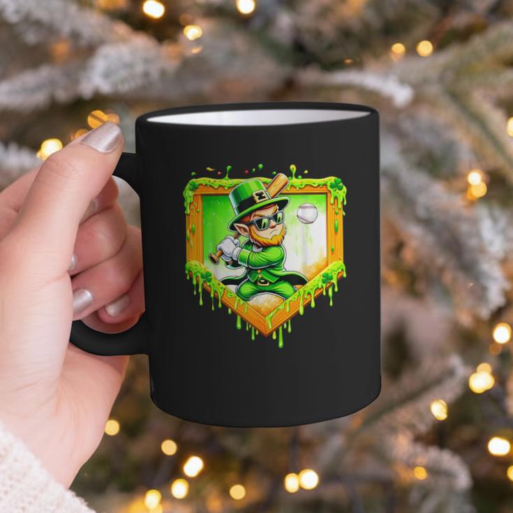 Leprechaun Baseball St Patricks Day Ice Cream Drip Men Boys Graphic Print Coffee Mug