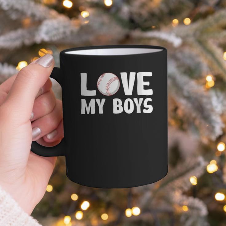I Love My Boys Baseball Moms Graphic Print Coffee Mug