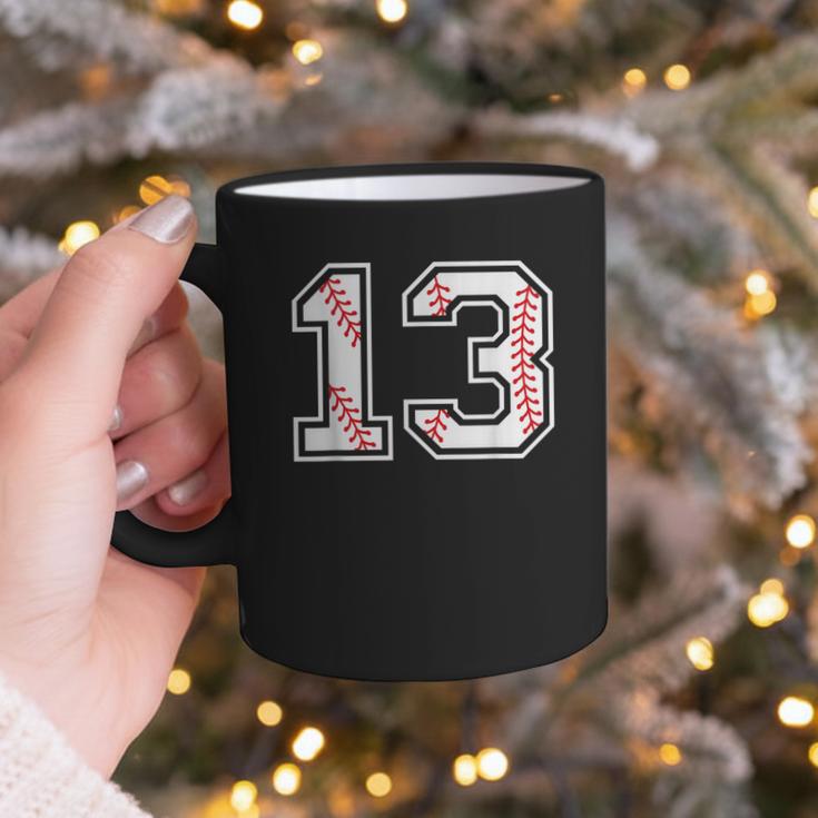 Lucky Number 13 Baseball Mom Baseball Number 13 Lucky 13 Graphic Print Coffee Mug
