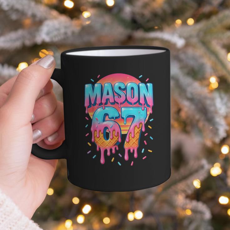 Mason 67 Costume Ice Cream Baseball Drip 6 7 Meme Six Seven Graphic Print Coffee Mug Mason 67 Costume Ice Cream Baseball Drip 6 7 Meme Six Seven Graphic Print Coffee Mug