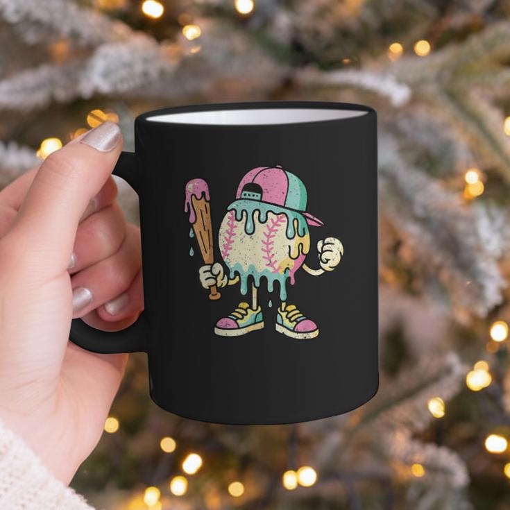 Melted Ice-Cream Baseball Mascot Pastel Pop Graphic Print Coffee Mug Melted Ice-Cream Baseball Mascot Pastel Pop Graphic Print Coffee Mug