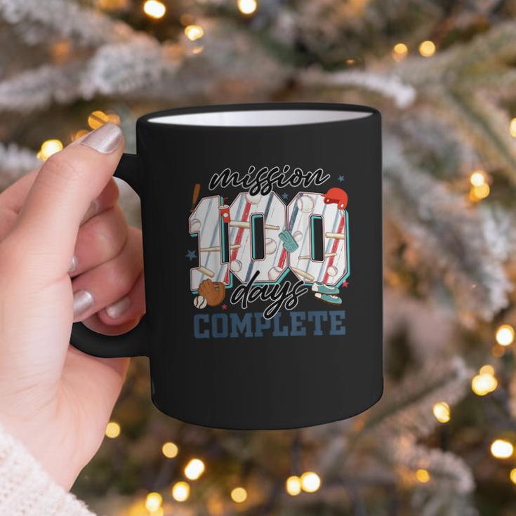 Mission 100 Days Complete Baseball 100th Day Of School Boys Graphic Print Coffee Mug