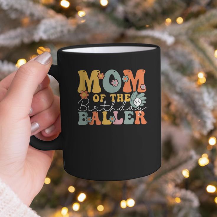 Mom Of The Birthday Baller Groovy Baseball Mom Graphic Print Coffee Mug Mom Of The Birthday Baller Groovy Baseball Mom Graphic Print Coffee Mug