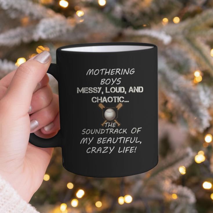 Mothering Boys Messy Loud Chaotic Baseball Mom Graphic Print Coffee Mug Mothering Boys Messy Loud Chaotic Baseball Mom Graphic Print Coffee Mug