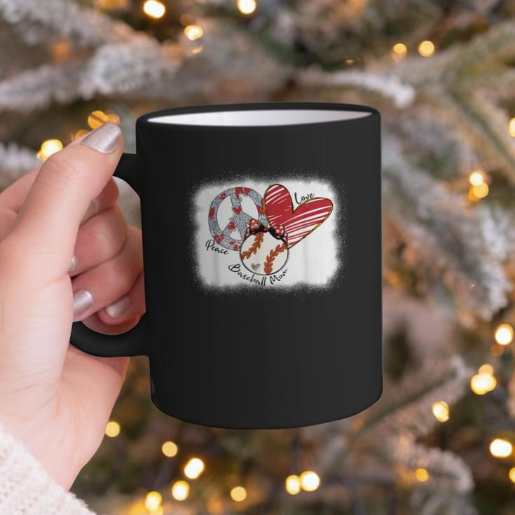 Peace Love Baseball Mom Mommy Graphic Print Coffee Mug Peace Love Baseball Mom Mommy Graphic Print Coffee Mug