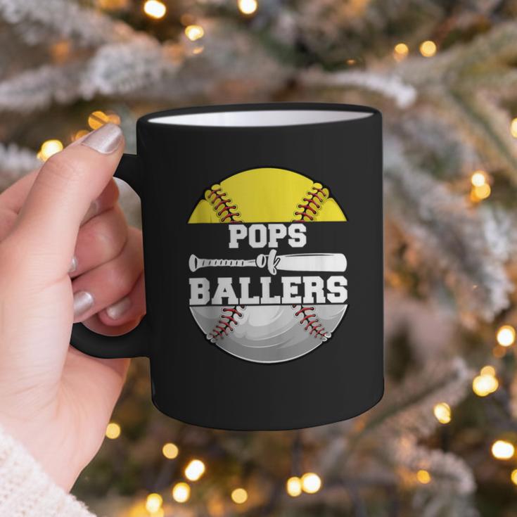 Pops Of Ballers Softball Baseball Dad Graphic Print Coffee Mug Pops Of Ballers Softball Baseball Dad Graphic Print Coffee Mug