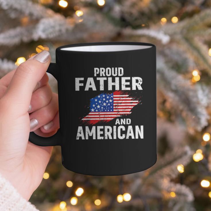 Proud Father And American Flag Baseball Dad Father Patriotic Graphic Print Coffee Mug