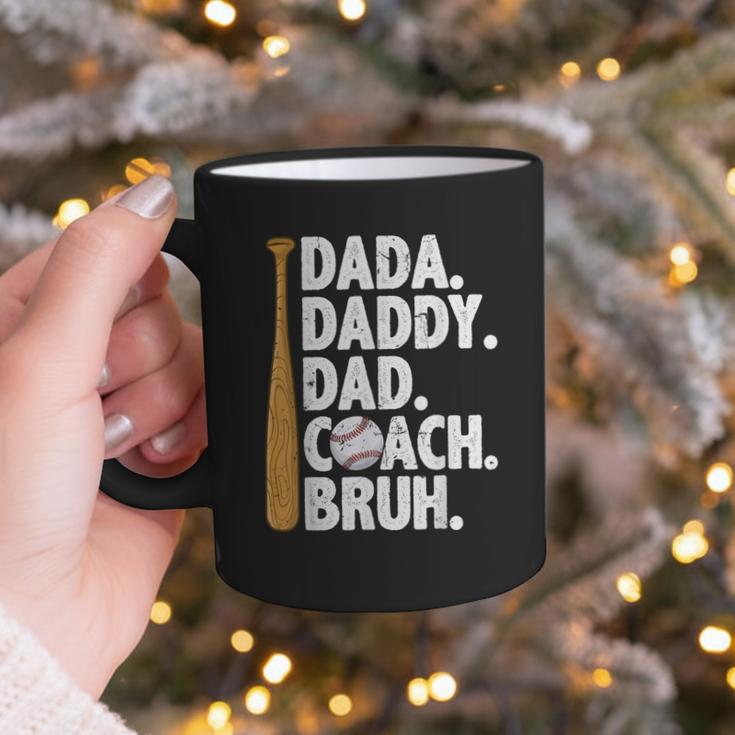Retro Dada Daddy Dad Coach Bruh Baseball Dad Fathers Day Men Graphic Print Coffee Mug