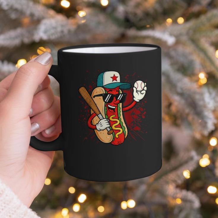 Retro Vintage Baseball Hot Dogs Graphic Print Coffee Mug