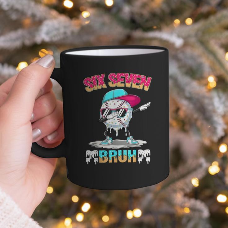 Six Seven 67 Meme Ice Cream Drip Baseball Dabbing Boy Kids Graphic Print Coffee Mug
