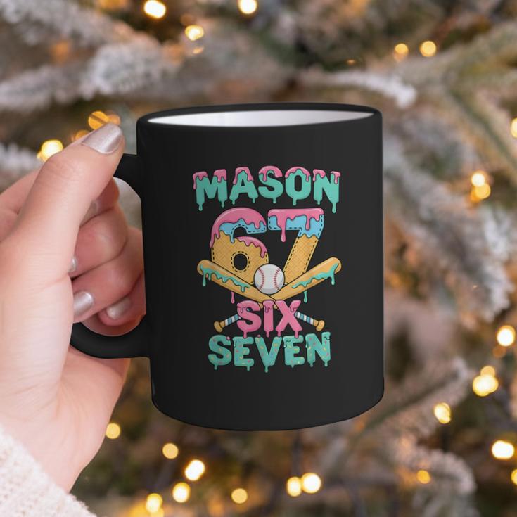 Six Seven Meme Mason Ice Cream Drip Baseball Number 67 Graphic Print Coffee Mug Six Seven Meme Mason Ice Cream Drip Baseball Number 67 Graphic Print Coffee Mug