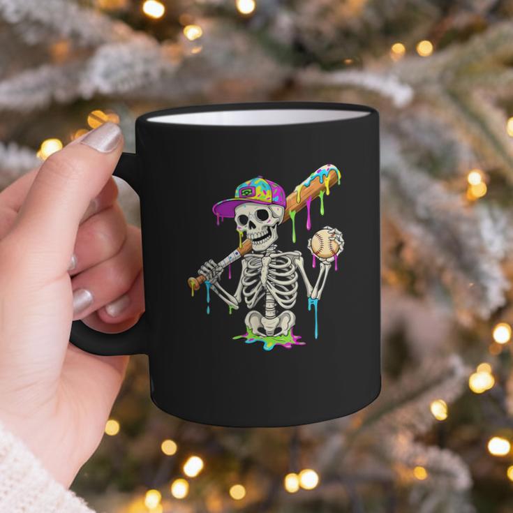 Skeleton Baseball Drip Boys Ice Cream Drip Youth Baseball Graphic Print Coffee Mug