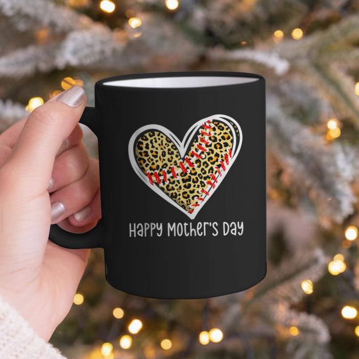 Softball Baseball Mom Valentine Leopard Heart Mother's Day Graphic Print Coffee Mug Softball Baseball Mom Valentine Leopard Heart Mother's Day Graphic Print Coffee Mug