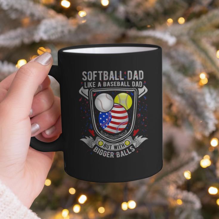 Softball Dad Like A Baseball Dad 4th Of July USA Retro Flag Graphic Print Coffee Mug Softball Dad Like A Baseball Dad 4th Of July USA Retro Flag Graphic Print Coffee Mug
