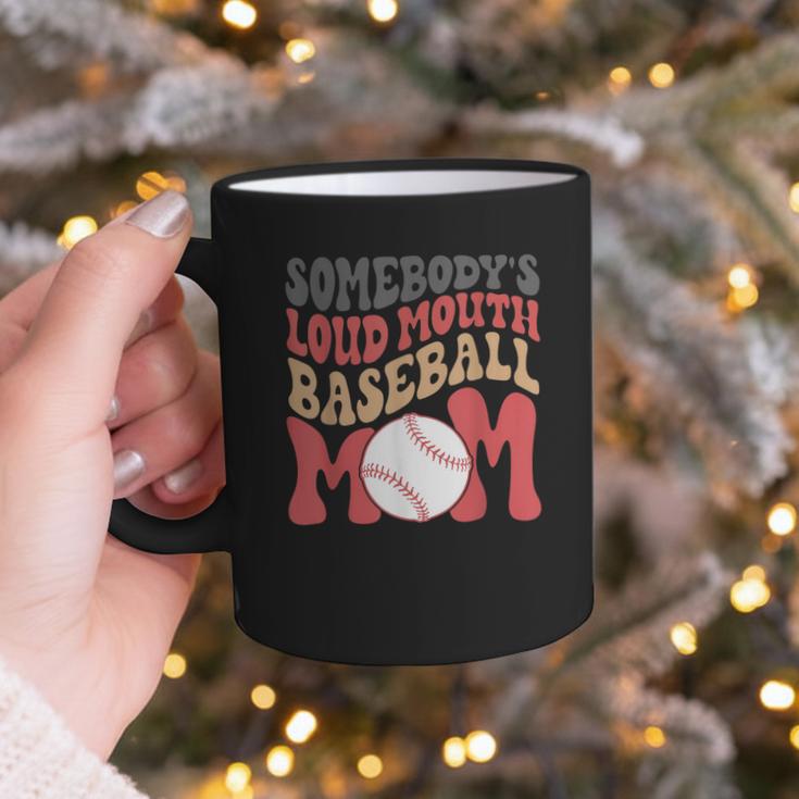 Somebody's Loudmouth Baseball Mom Baseball Graphic Print Coffee Mug