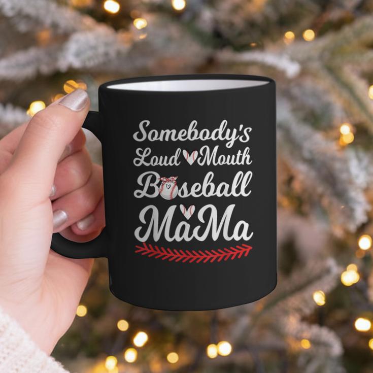 Somebody's Loudmouth Baseball Mom Mothers Day Baseball Graphic Print Coffee Mug