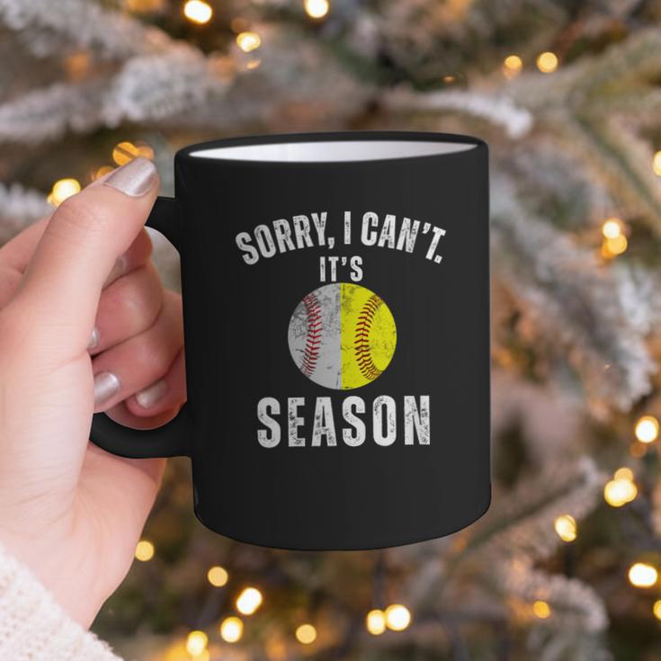 Sorry I Cant It's Season Vintage Softball Baseball Mom Graphic Print Coffee Mug Sorry I Cant It's Season Vintage Softball Baseball Mom Graphic Print Coffee Mug