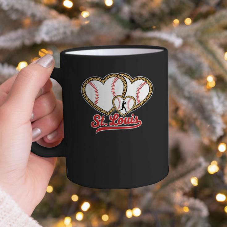 St Louis Leopard Heart Baseball Batter Boys Fan Graphic Print Coffee Mug
