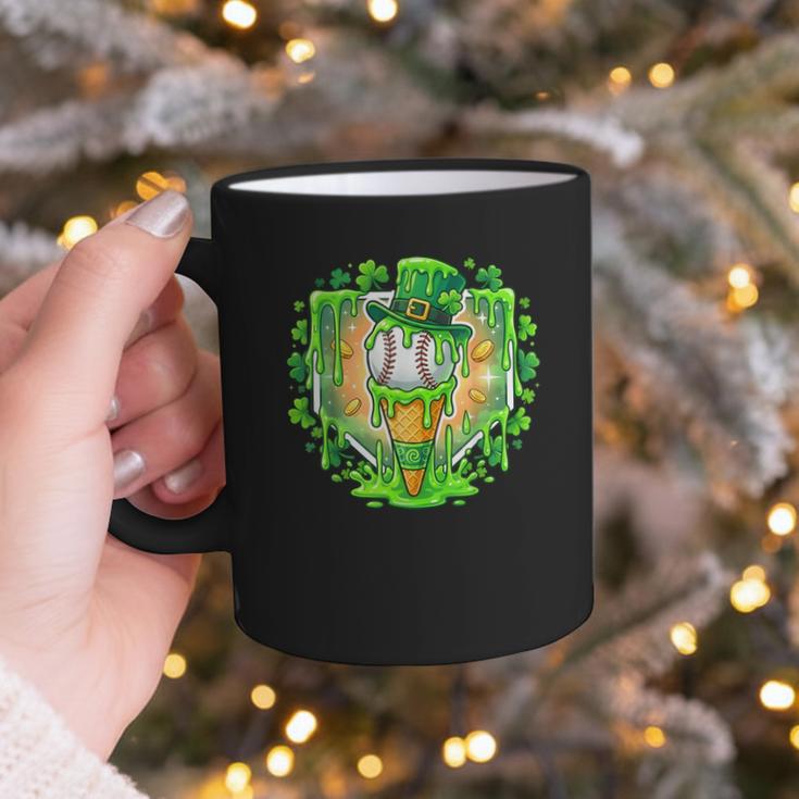 St Patrick Day Baseball Drip Ice Cream Baseball Home Plate Graphic Print Coffee Mug St Patrick Day Baseball Drip Ice Cream Baseball Home Plate Graphic Print Coffee Mug