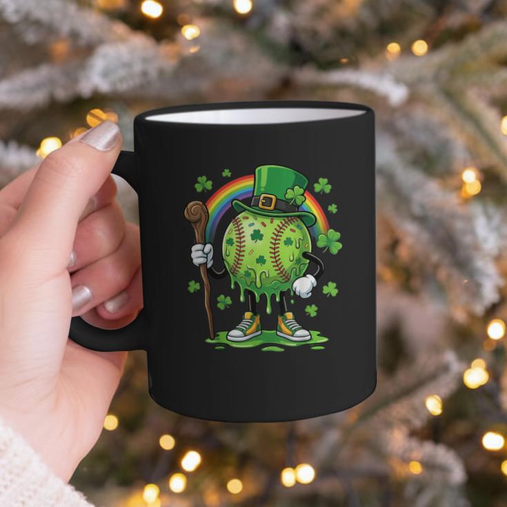 St Patricks Day Baseball Leprechaun Rainbow Green Baseball Graphic Print Coffee Mug