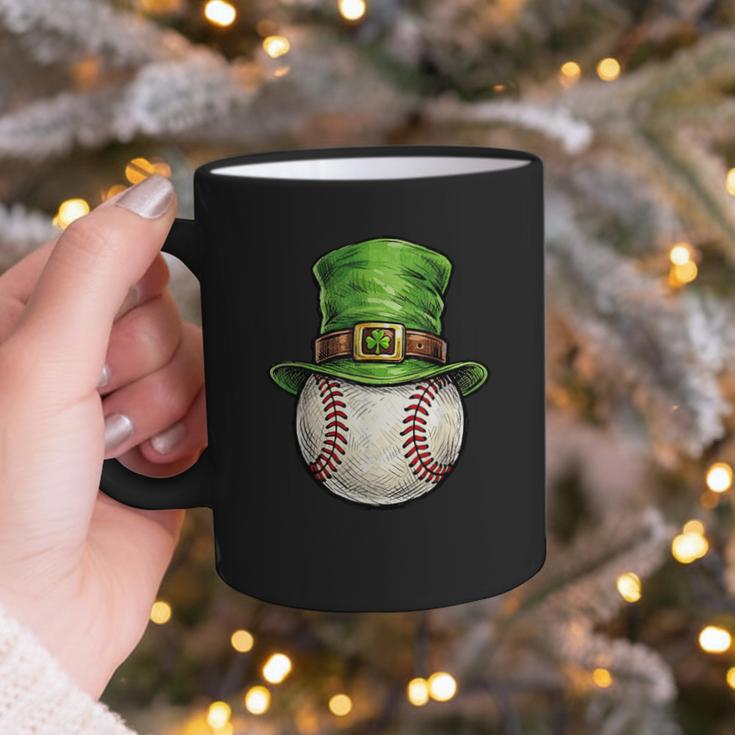 St Patricks Day Baseball Player Leprechaun Hat Men Boys Kids Graphic Print Coffee Mug
