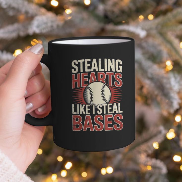 Stealing Hearts Like I Steal Bases Baseball Valentine Retro Graphic Print Coffee Mug Stealing Hearts Like I Steal Bases Baseball Valentine Retro Graphic Print Coffee Mug