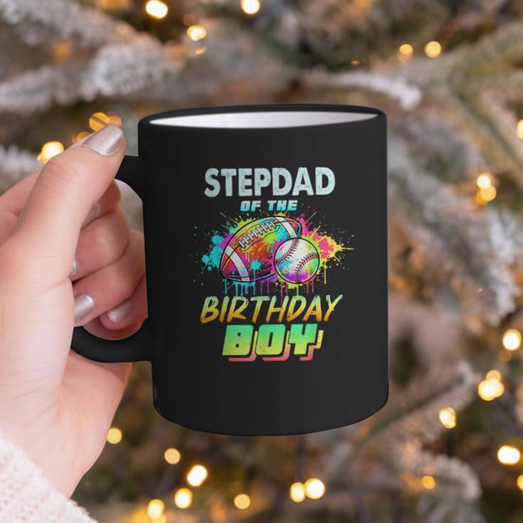 Stepdad Of The Birthday Boy Baseball Football Colorful Graphic Print Coffee Mug Stepdad Of The Birthday Boy Baseball Football Colorful Graphic Print Coffee Mug