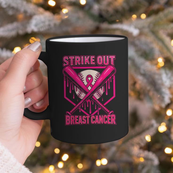 Strike Out Breast Cancer Baseball Ice Cream Drip Graphic Print Coffee Mug